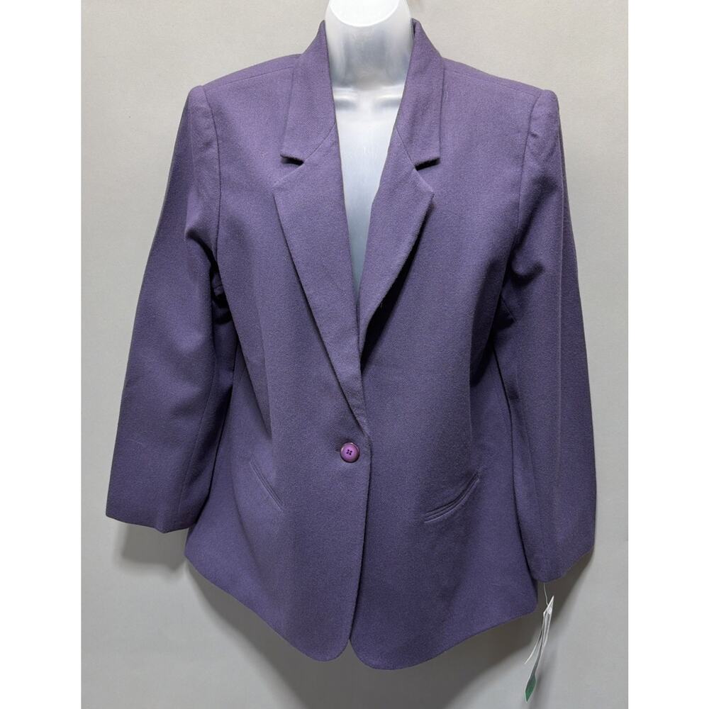 VTG Retro 90s Sag Harbor Womens Plus Size 18 100% Pure Wool Blazer Jacket NWT